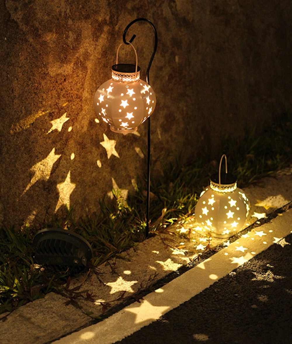 LuminaGarden™ Solar Starry Night Pathway Projector Lanterns