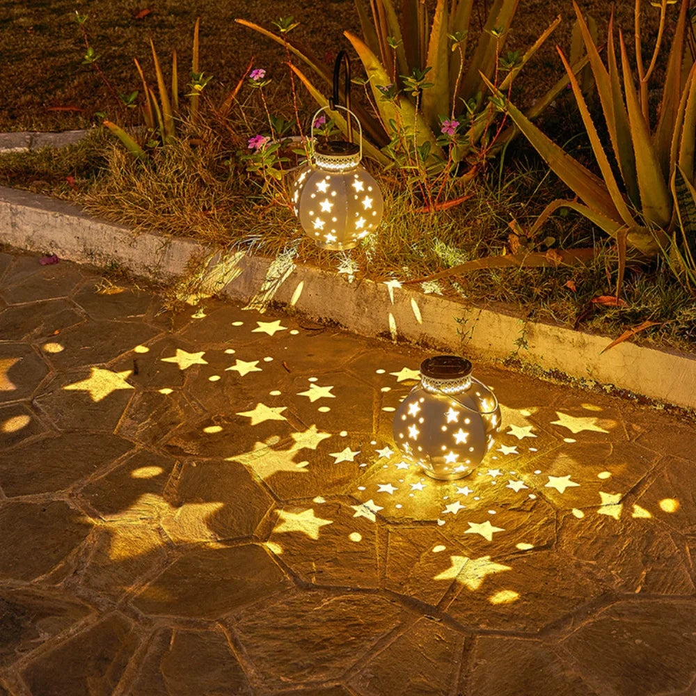 LuminaGarden™ Solar Starry Night Pathway Projector Lanterns