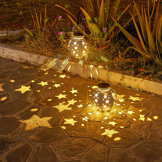 LuminaGarden™ Solar Starry Night Pathway Projector Lanterns